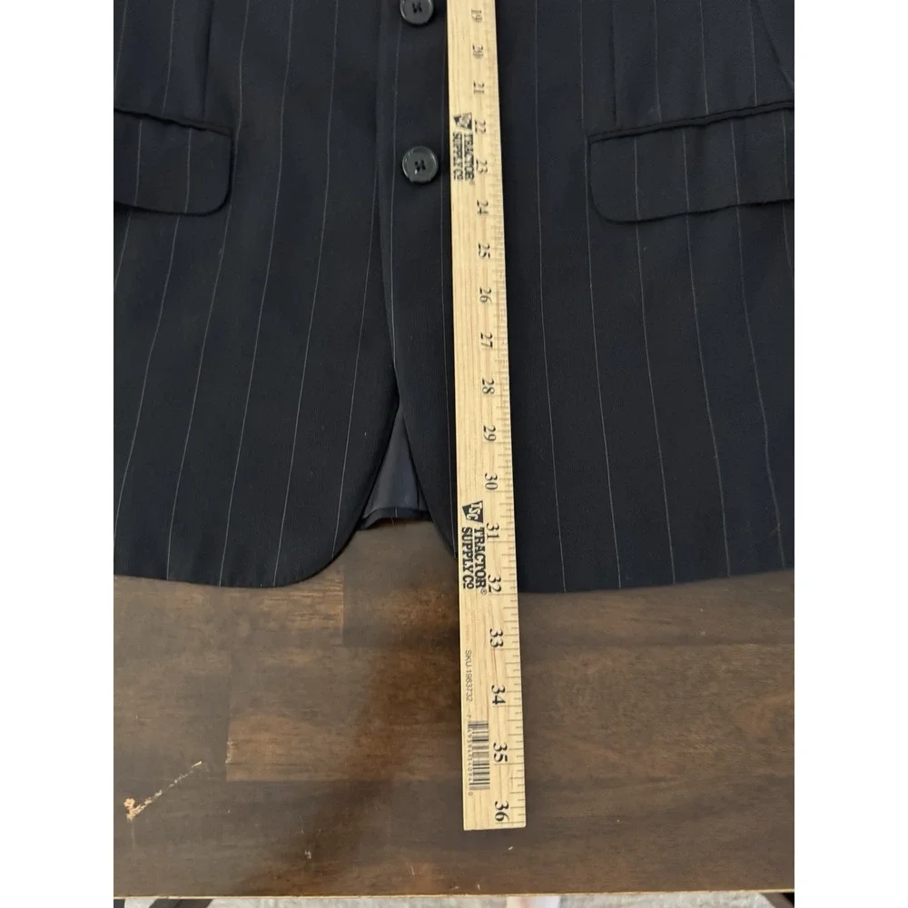 Ermenegildo Zegna Mens Trofeo Wool Blazer 48R (Fits 42R) Navy Pinstripe Boyds